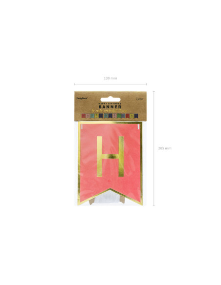 Baner Happy Birthday, mix, 15 x 175 cm