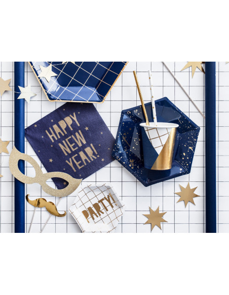 Gadżety do zdjęć Let's Celebrate, mix, złoty (1 op. / 8 szt.)
