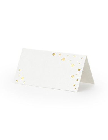 Wizytówki na stół Let's Celebrate - Gwiazdki, 9,5x5,5cm (1 op. / 10 szt.)