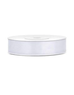 Tasiemka satynowa, biały, 12mm/25m (1 szt. / 25 mb.)