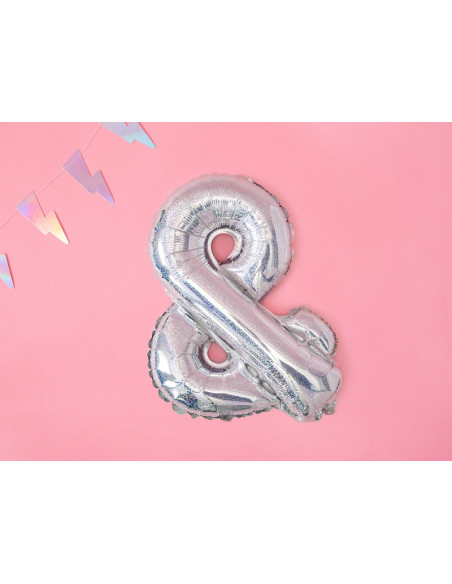 Balon foliowy &, 35cm, holograficzny