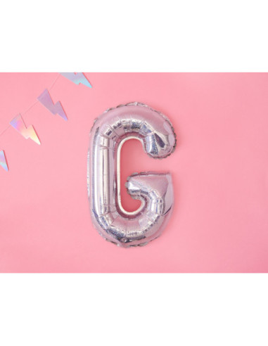 Balon foliowy Litera ''G'', 35cm, holograficzny