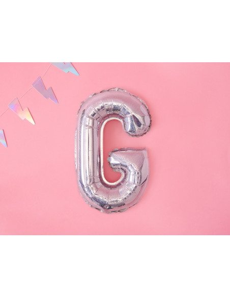 Balon foliowy Litera ''G'', 35cm, holograficzny