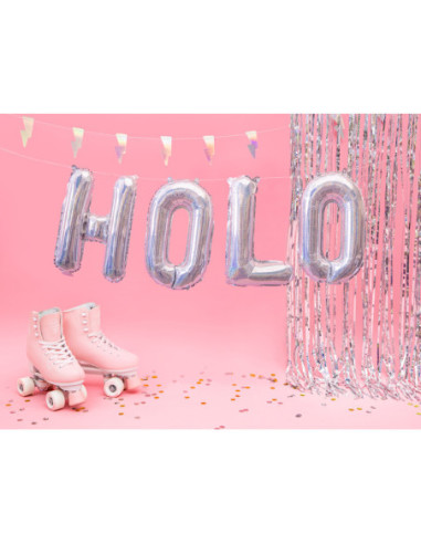 Balon foliowy Litera ''H'', 35cm, holograficzny