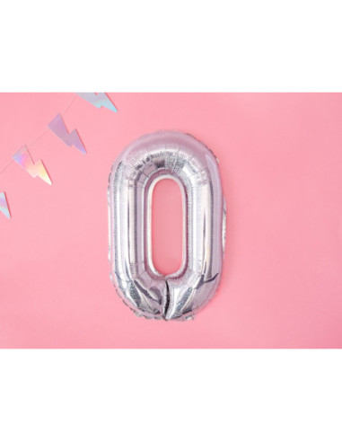 Balon foliowy Litera ''O'', 35cm, holograficzny