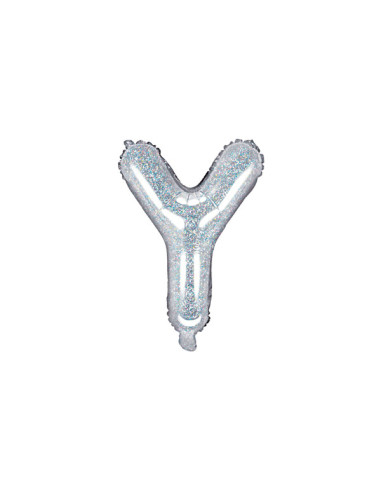 Balon foliowy Litera ''Y'', 35cm, holograficzny