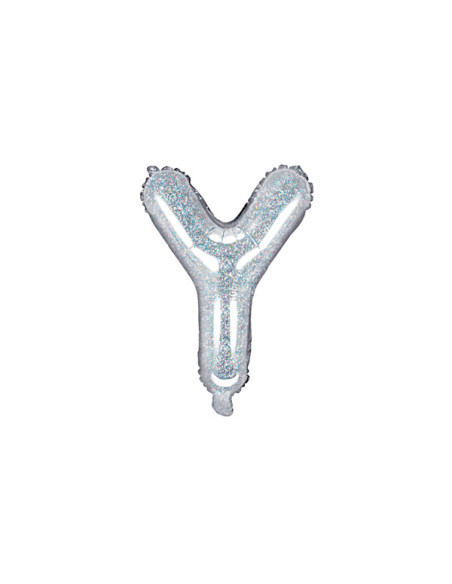 Balon foliowy Litera ''Y'', 35cm, holograficzny