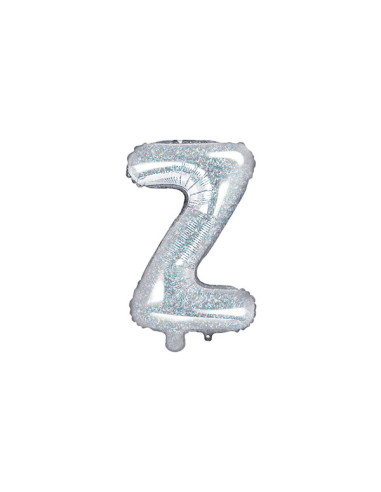 Balon foliowy Litera ''Z'', 35cm, holograficzny