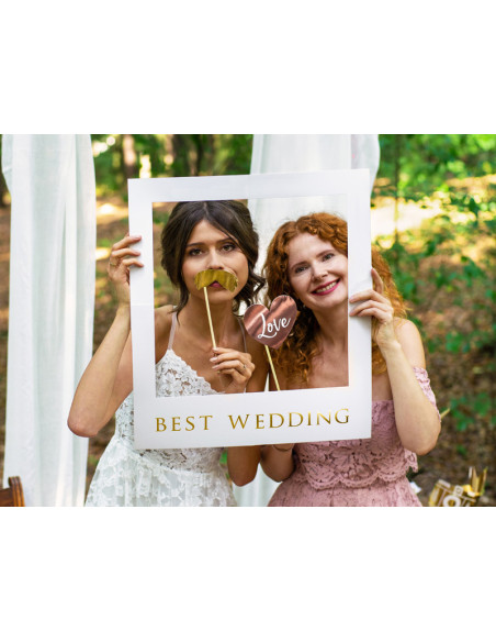 Zestaw z ramką selfie - Best Wedding