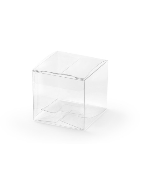 Pudełeczka kwadratowe, transparentne, 5x5x5cm (1 op. / 10 szt.)