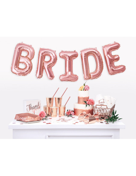 Serwetki Bride to Be, różowe złoto, 33x33cm (1 op. / 20 szt.)