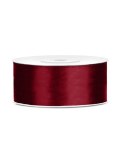 Tasiemka satynowa, bordo, 25mm/25m (1 szt. / 25 mb.)