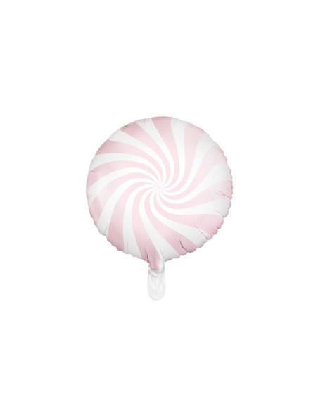 Balon foliowy Cukierek, 35cm, jasny różowy