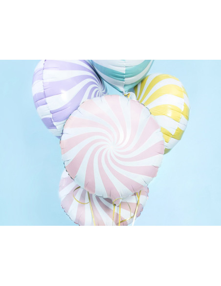 Balon foliowy Cukierek, 35cm, jasny różowy