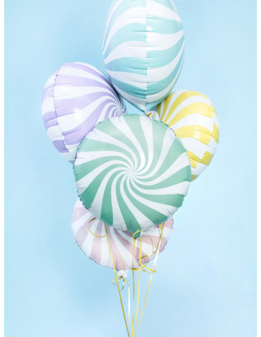 Balon foliowy Cukierek, 35cm, miętowy