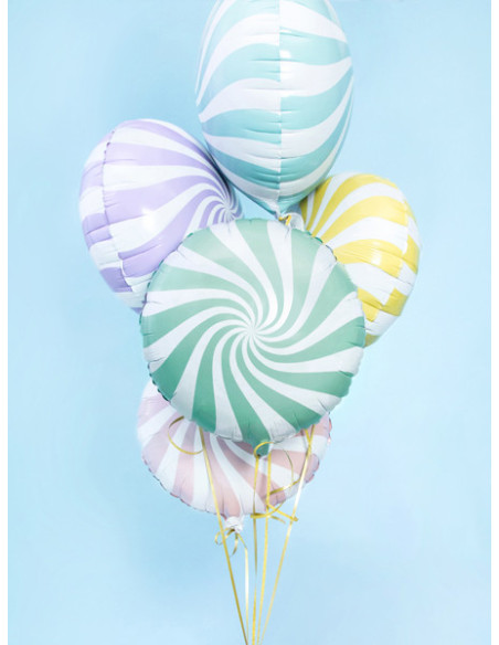 Balon foliowy Cukierek, 35cm, miętowy