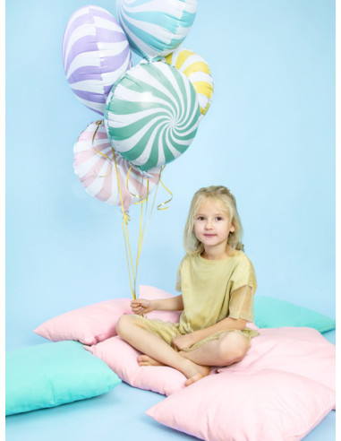 Balon foliowy Cukierek, 35cm, miętowy