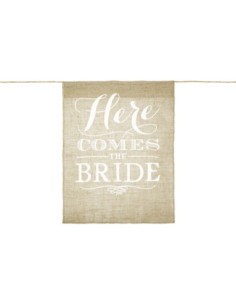 Baner na przejście Panny młodej - Here comes the bride, 41x51cm