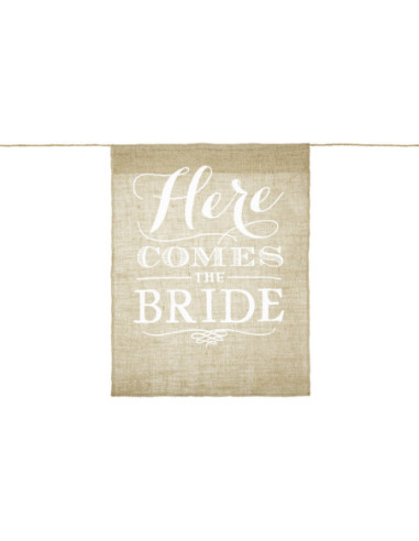 Baner na przejście Panny młodej - Here comes the bride, 41x51cm