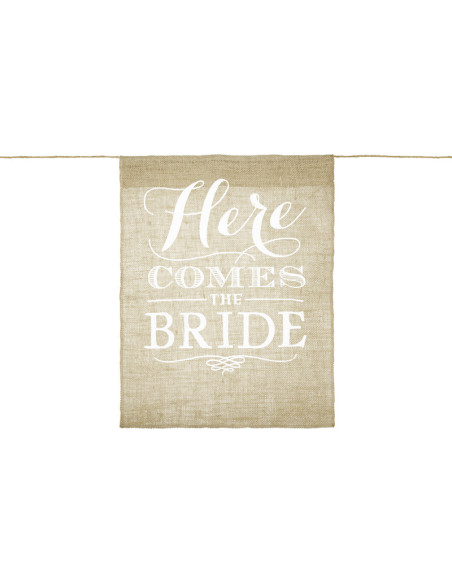 Baner na przejście Panny młodej - Here comes the bride, 41x51cm