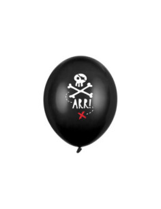 Balony 30cm, Piraci, Pastel Black (1 op. / 6 szt.)