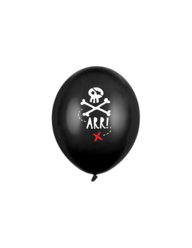 Balony 30cm, Piraci, Pastel Black (1 op. / 6 szt.)