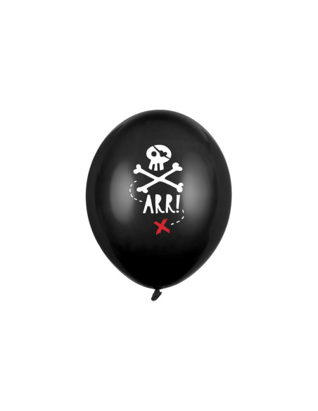Balony 30cm, Piraci, Pastel Black (1 op. / 6 szt.)