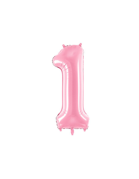 Balon foliowy Cyfra ''1'', 86cm, różowy