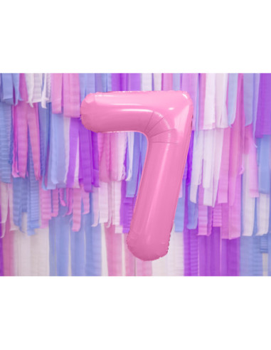 Balon foliowy Cyfra ''7'', 86cm, różowy