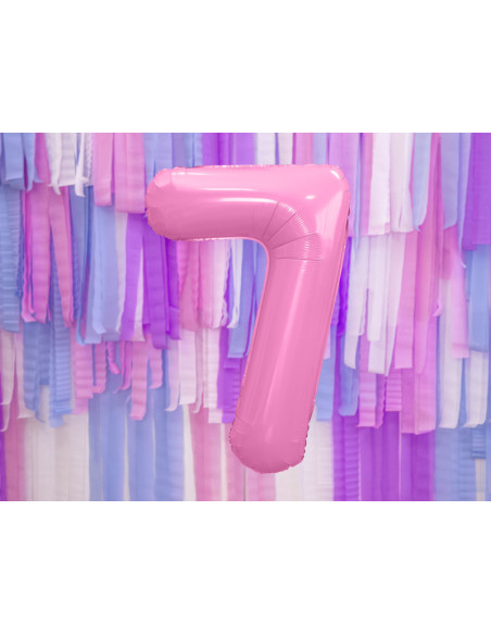 Balon foliowy Cyfra ''7'', 86cm, różowy