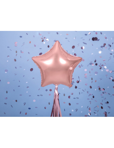 Balon foliowy Gwiazdka, 48cm, różowe złoto