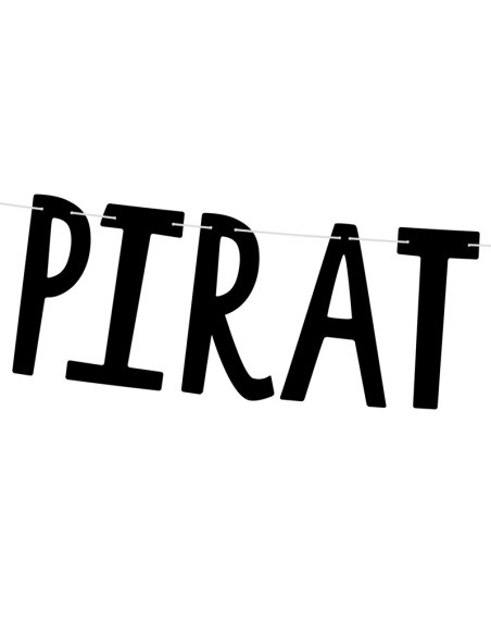 Baner Piraci - Pirates Party, czarny, 14x100cm