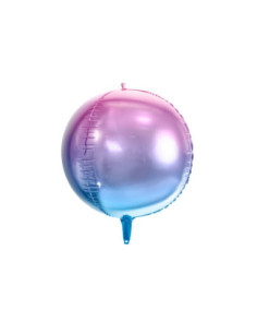 Balon foliowy Kula ombre, fioletowo-niebieski, 35cm