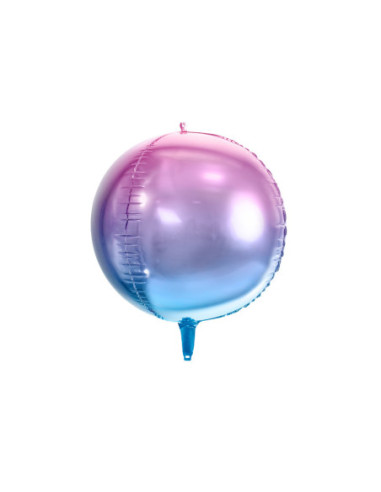 Balon foliowy Kula ombre, fioletowo-niebieski, 35cm