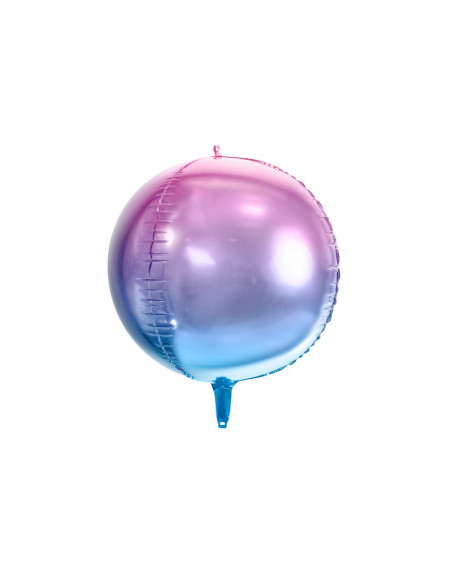 Balon foliowy Kula ombre, fioletowo-niebieski, 35cm