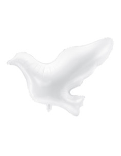 Balon foliowy Gołąb, biały, 77x66cm
