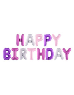 Balon foliowy Happy Birthday, 340x35cm, mix