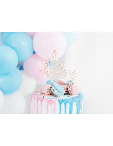 Topper drewniany Oh baby, 17cm