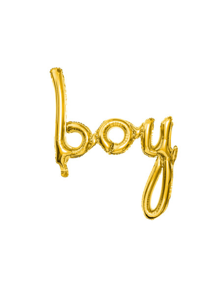 Balon foliowy Boy, złoty, 63,5x74cm