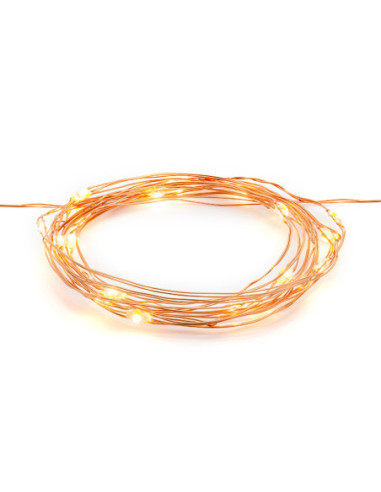 Lampki dekoracyjne LED, miedziany, 1,90m
