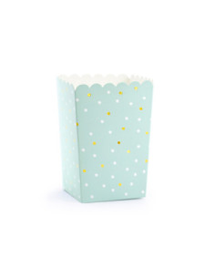 Pudełka na popcorn, mix, 7x7x12,5cm (1 op. / 6 szt.)