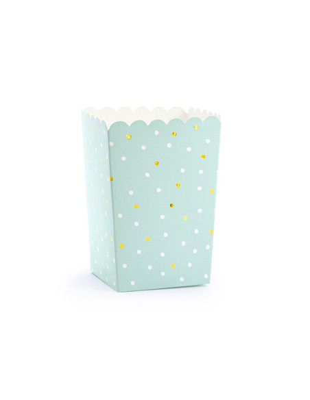 Pudełka na popcorn, mix, 7x7x12,5cm (1 op. / 6 szt.)