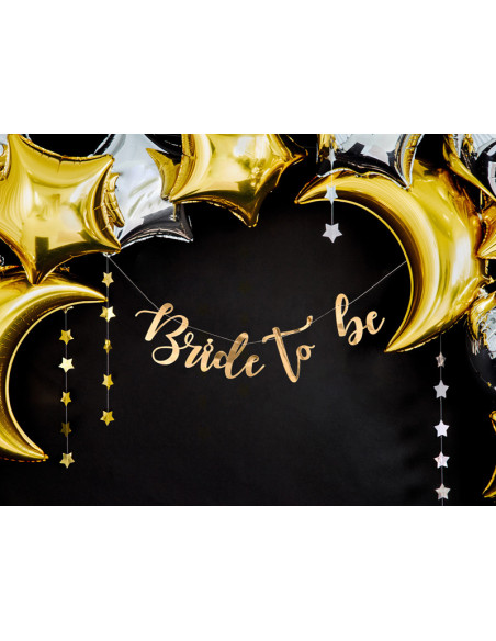 Baner Bride to be, złoty, 80x19cm