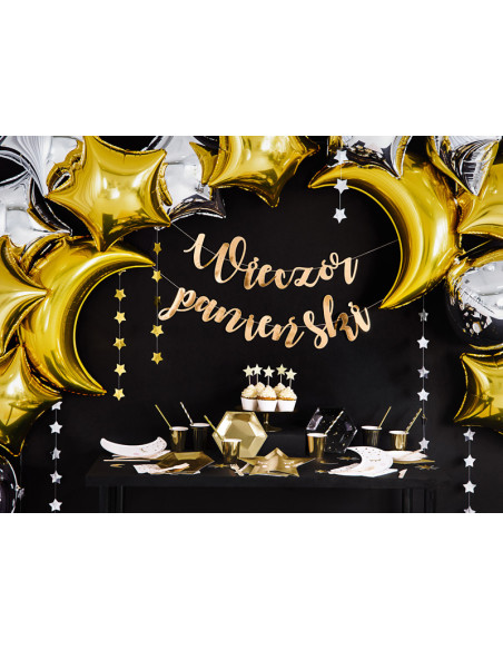 Baner Wieczór panieński, złoty, 150x21,5cm