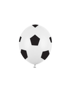 Balony 30 cm, Piłka, Pure White (1 op. / 6 szt.)