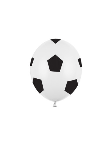 Balony 30 cm, Piłka, Pure White (1 op. / 6 szt.)