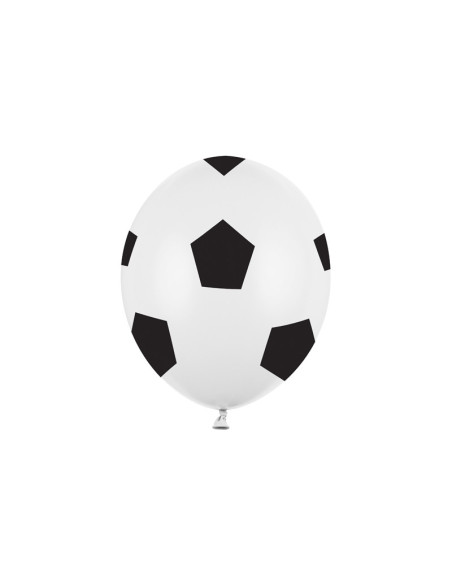 Balony 30 cm, Piłka, Pure White (1 op. / 6 szt.)