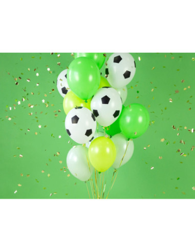 Balony 30 cm, Piłka, Pure White (1 op. / 6 szt.)