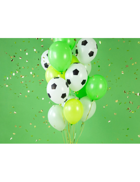 Balony 30 cm, Piłka, Pure White (1 op. / 6 szt.)