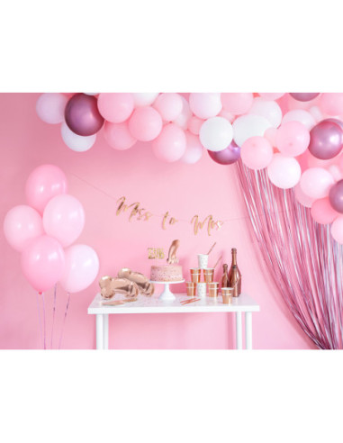 Kurtyna Party, wrzosowy, 90x250cm